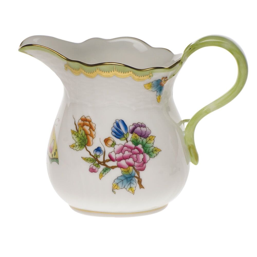 10 oz. Herend Porcelain Creamer with Queen Victoria Pattern