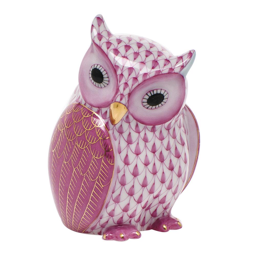 Handmade Hungarian Herend Mother Owl Porcelain Figurine