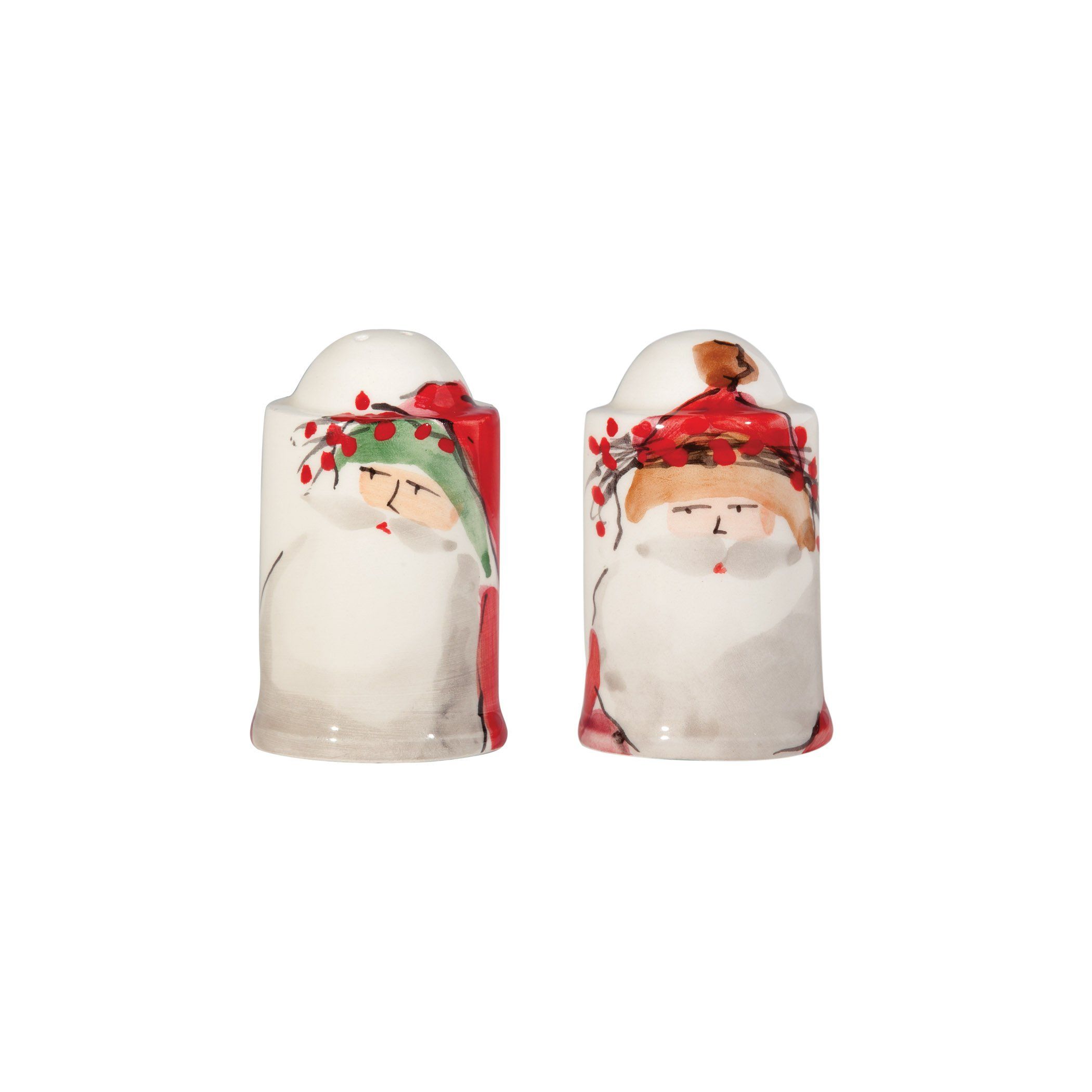 Vietri Handcrafted Old St. Nick Salt and Pepper Set