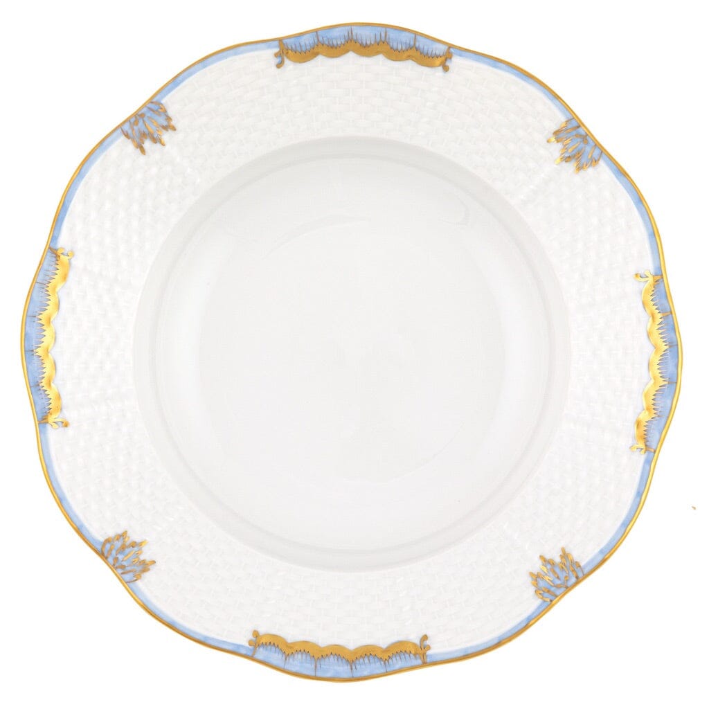 Herend Exquisite Princess Victoria Pattern Rimmed Soup Plate for Elegant Dining