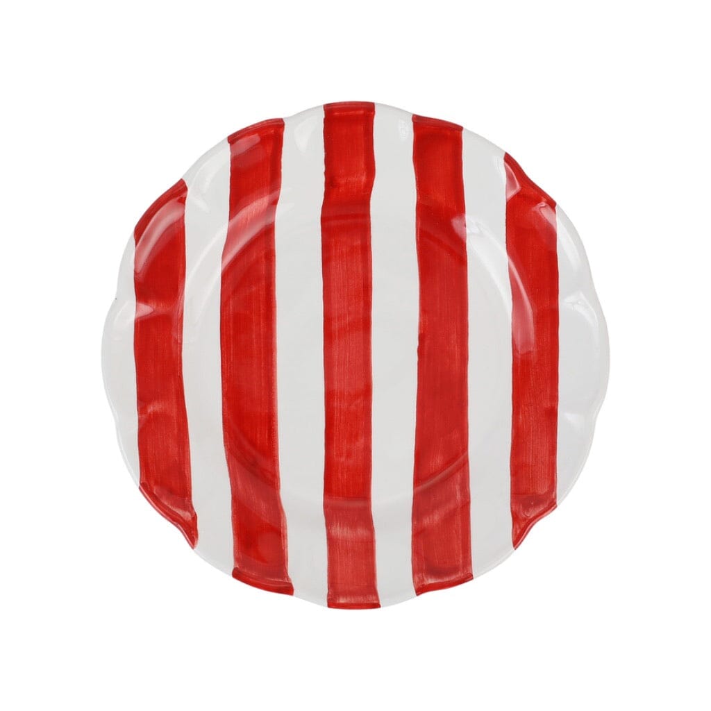 Vibrant Vietri Amalfitana Striped Salad Plates in Four Bright Colors