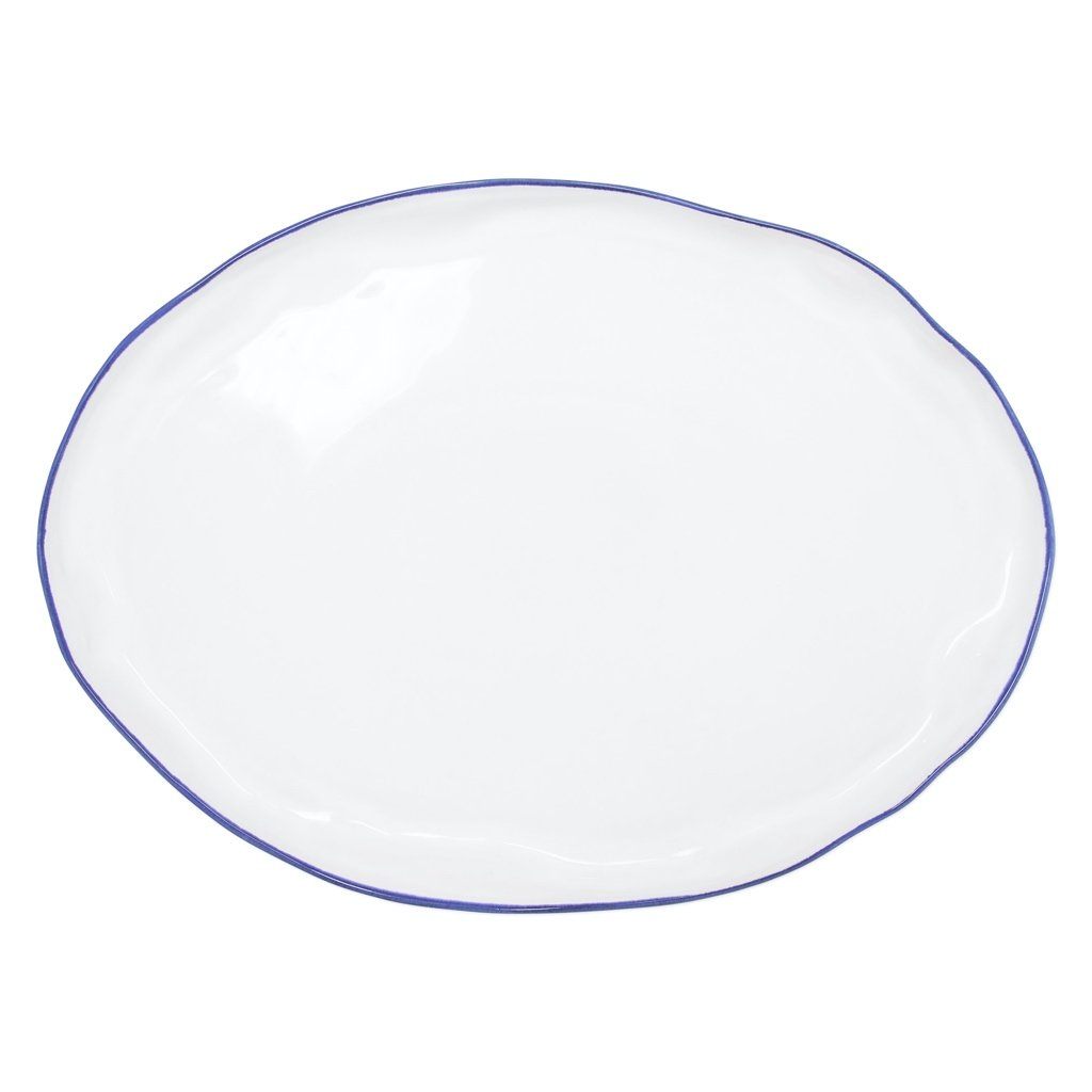 Vietri Large Oval Aurora Edge Dinner Platter for Serving