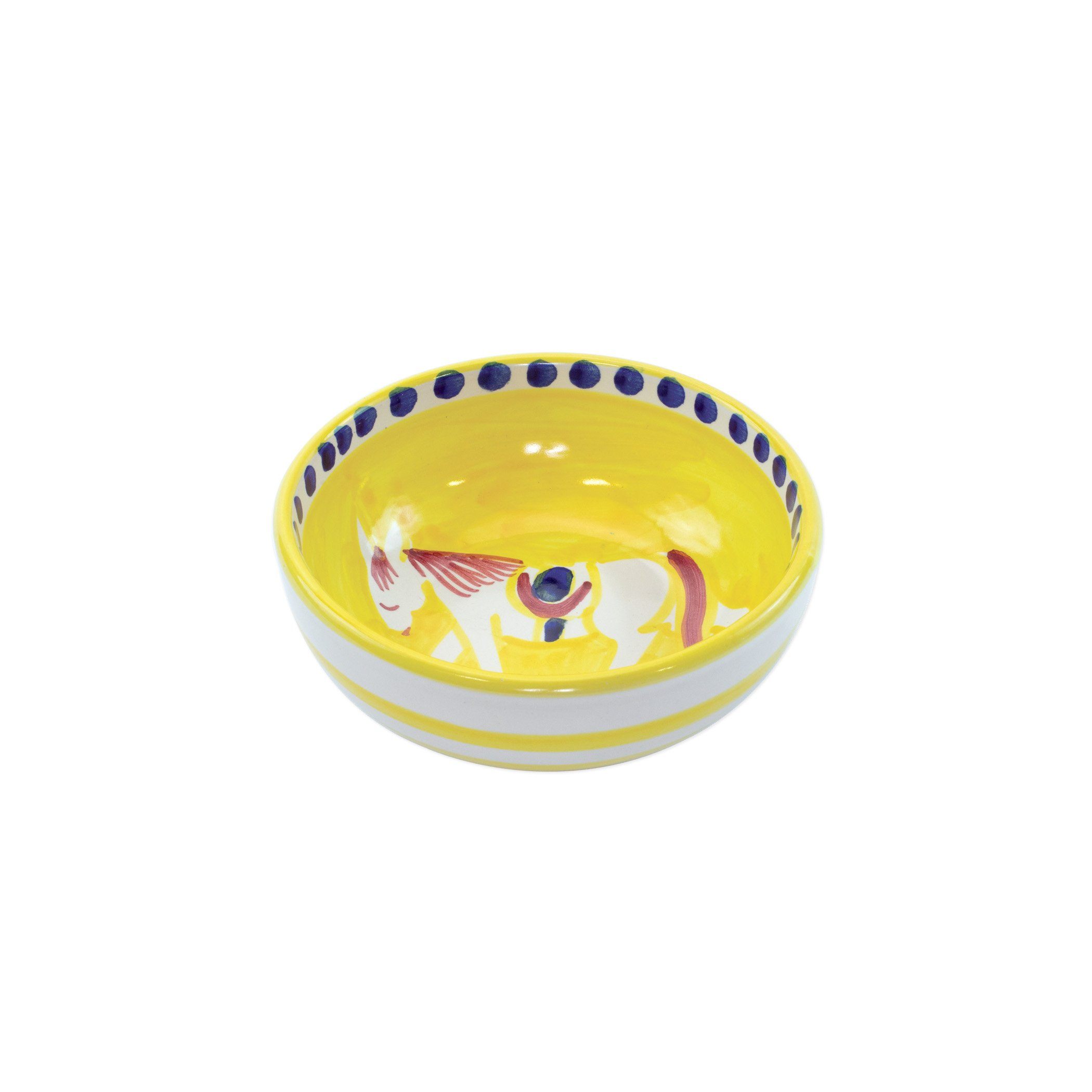 Vietri Hand - painted Campagna Cavallo Design Olive Oil Bowl