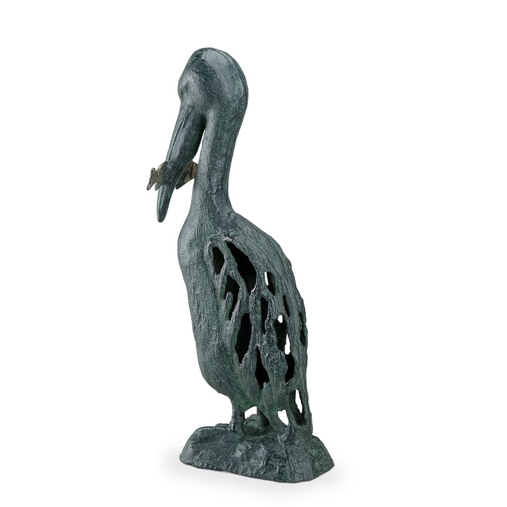 SPI Cast Iron Garden Pelican Sculpture for Snacking Fun