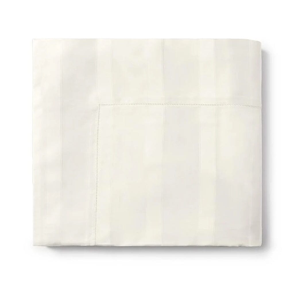 Sferra Luxury Giza 45 Stripe Queen-Size Flat Sheet Measuring 96 Inches by 114 Inches