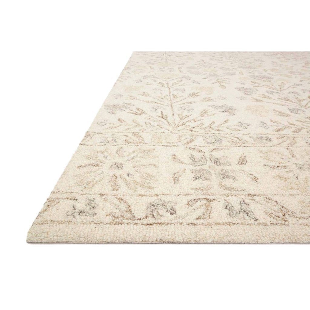 Loloi Norabel NOR 02 Ivory and Neutral Colored Hand - Hooked Area Rug for Modern Homes
