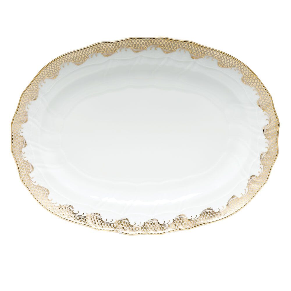 Herend Decorative Fish Scale Pattern Dinner Platter
