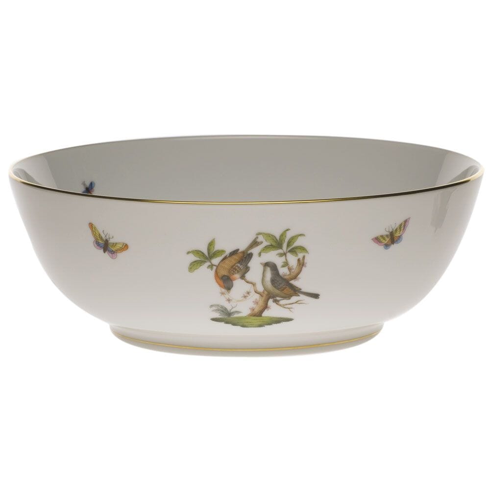Large Herend Rothschild Bird Decorative Dining Bowl