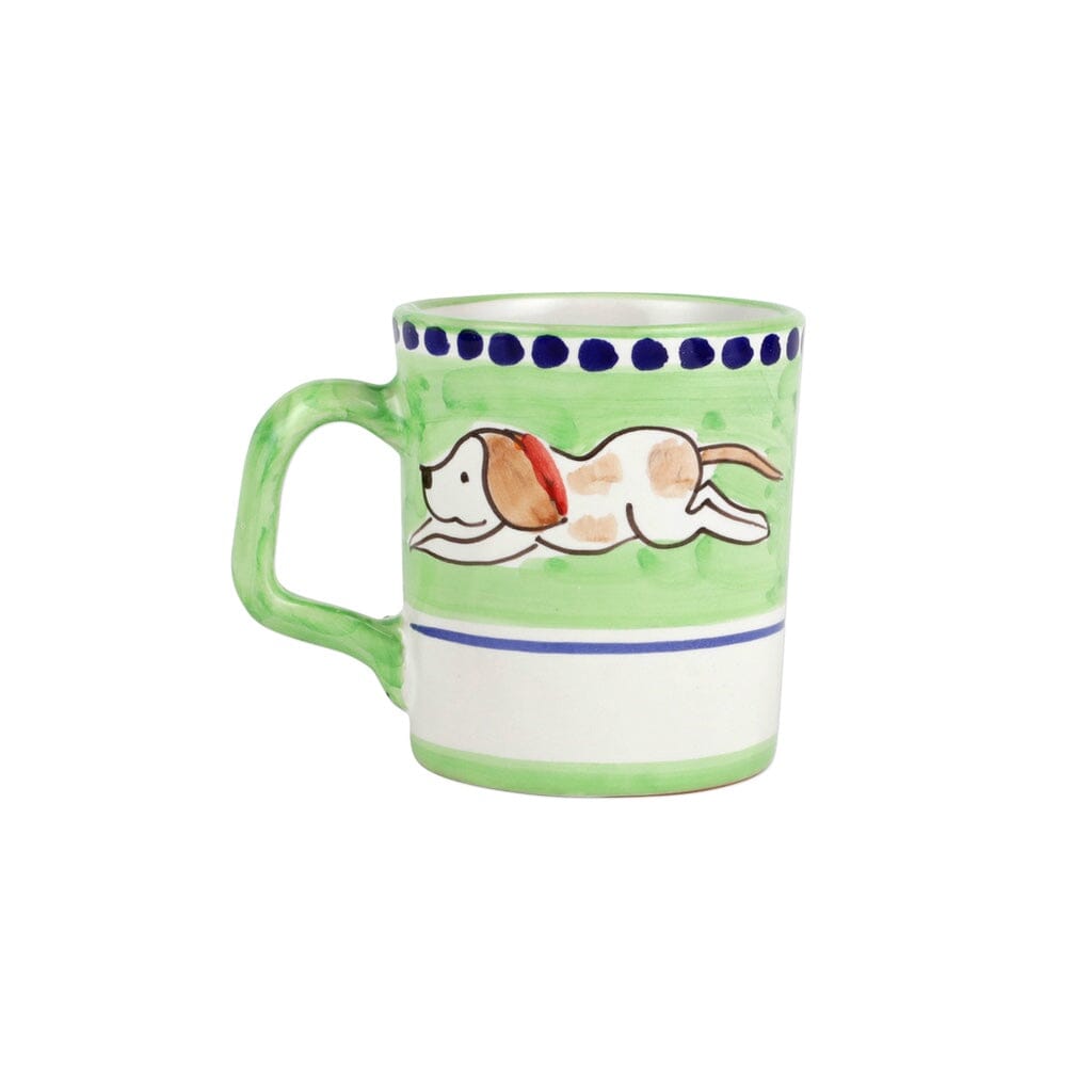 Vietri Italian Handmade Campagna Cane Design Ceramic Mug