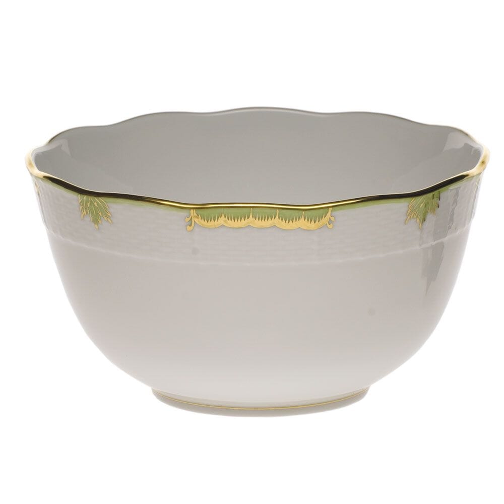 Herend Porcelain Round Dining Bowl with Princess Victoria Pattern