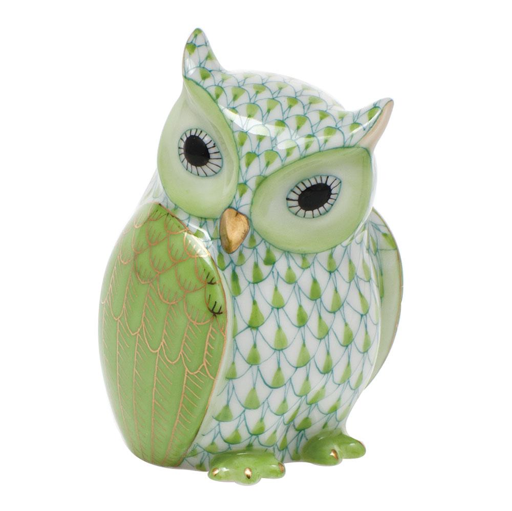 Handmade Hungarian Herend Mother Owl Porcelain Figurine