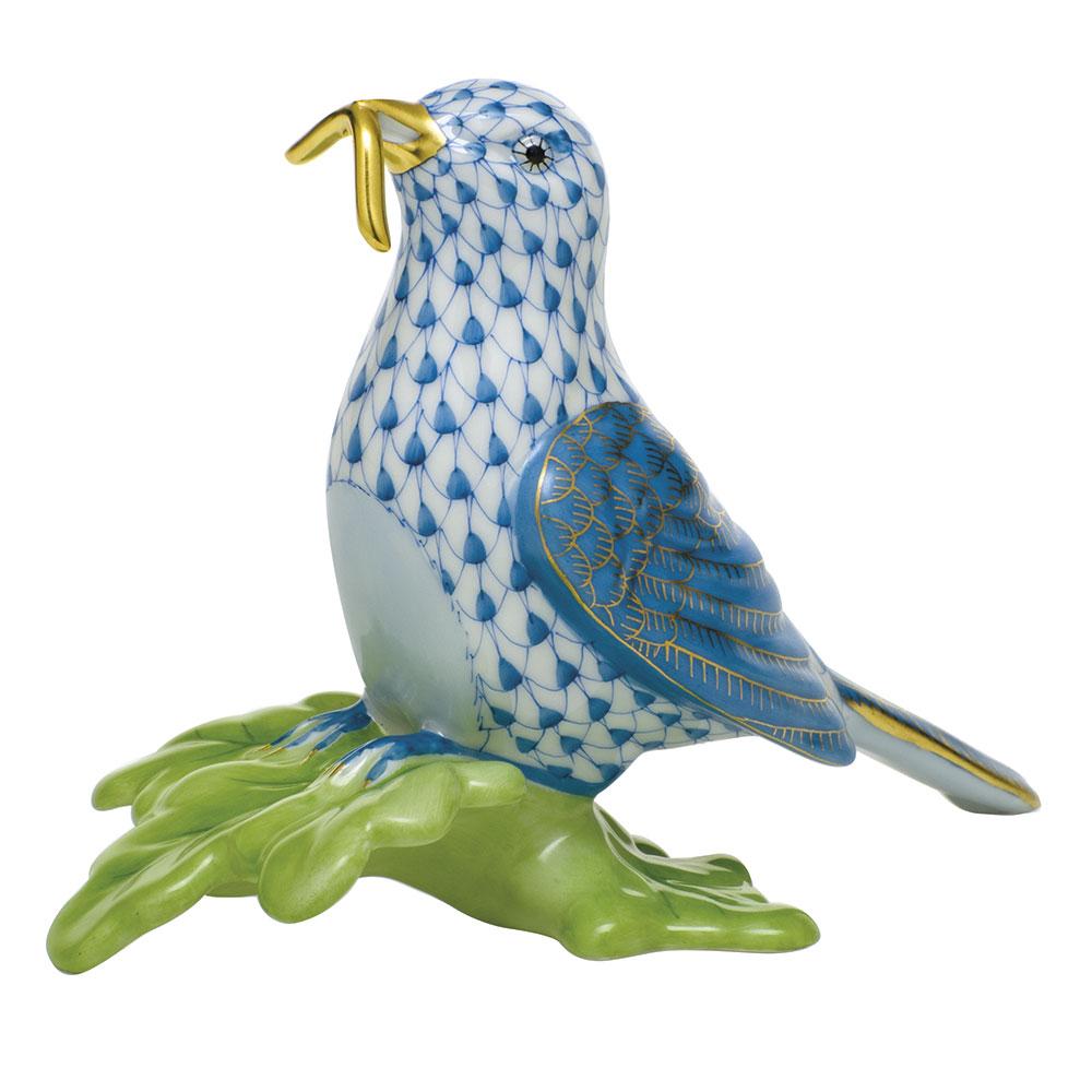 Handmade Herend Early Bird Gets The Worm Porcelain Figurine