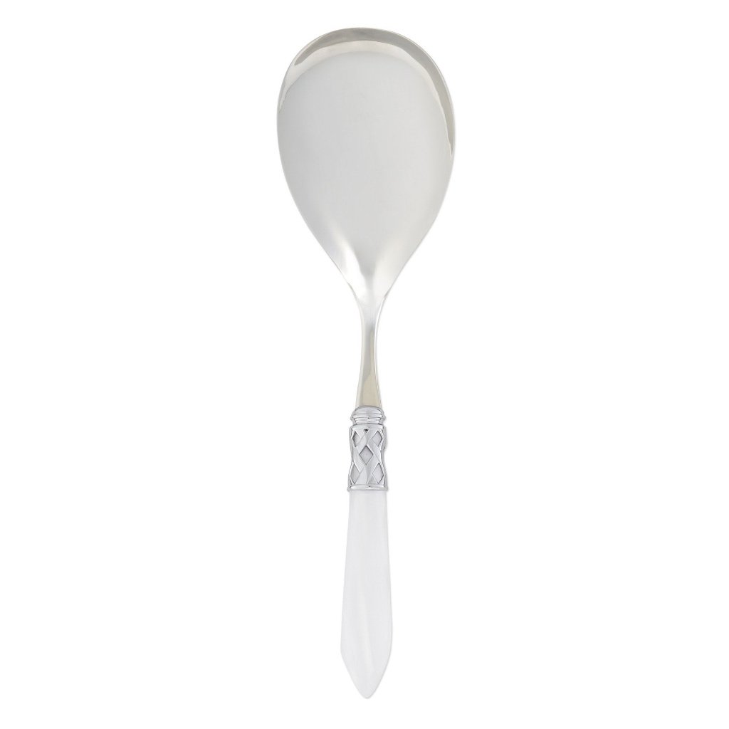 Vietri Aladdin Elegant Shiny Chrome Finish Stainless Steel Serving Spoon