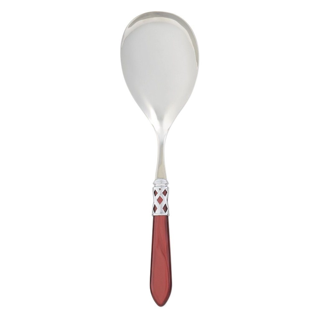 Vietri Aladdin Elegant Shiny Chrome Finish Stainless Steel Serving Spoon