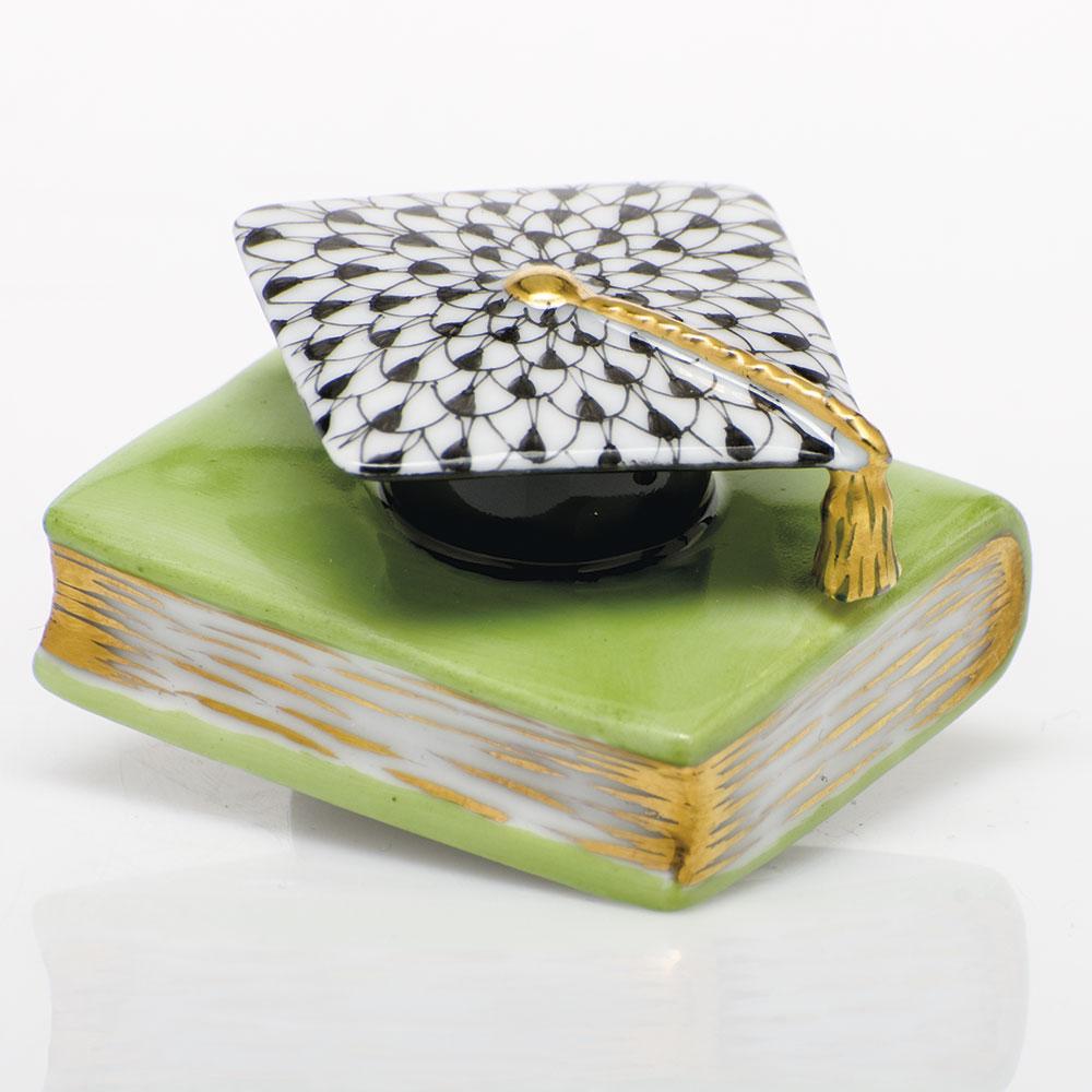 Exquisite Hand - painted Herend Porcelain Graduation Cap