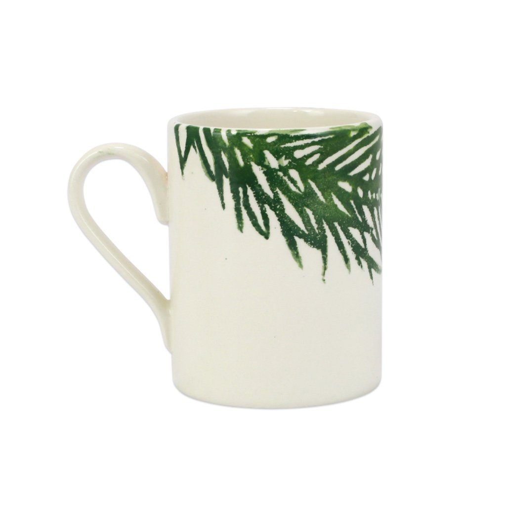 Vietri Hand - Painted Green Nutcracker - Themed Ceramic Mug for Christmas Decor and Collection