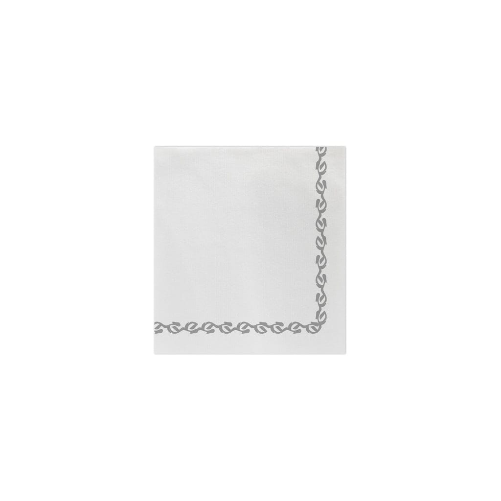 Vietri Florentine Light Gray Papersoft Disposable Cocktail Napkins