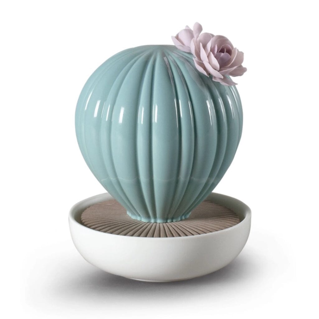 Lladro Handmade Porcelain Ferocactus Cactus Air Freshener Diffuser Inspired by Gardens of Valencia