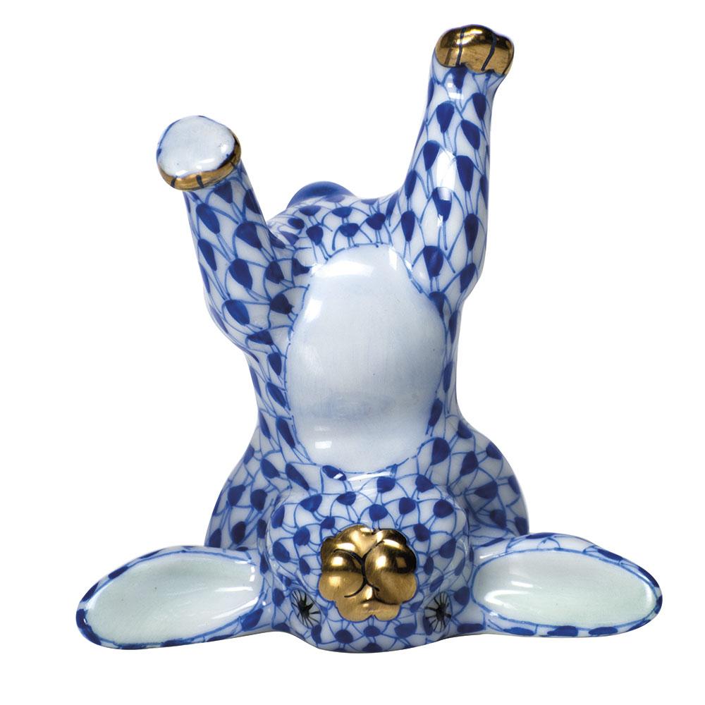 Exquisite Handmade Herend Porcelain Handstand Bunny Figurine for Collectors