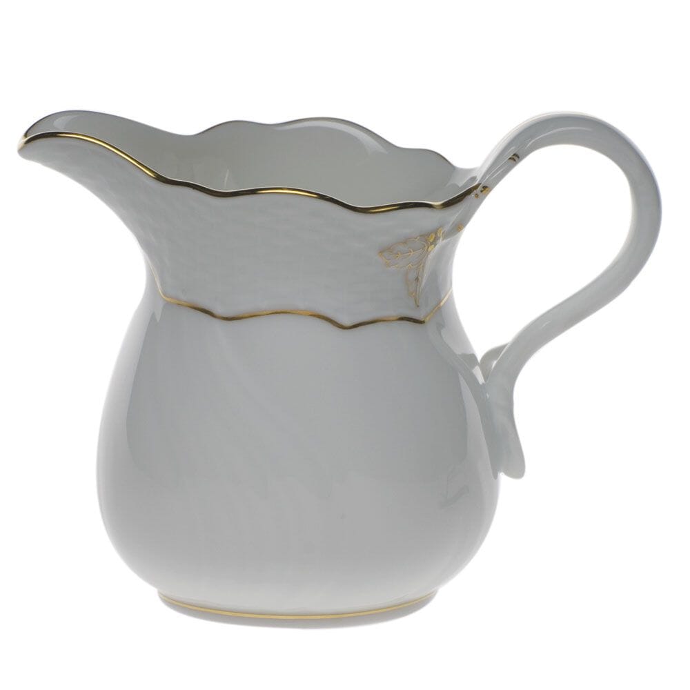 10 oz. Herend Creamer with Stunning 24K Golden Edge Design