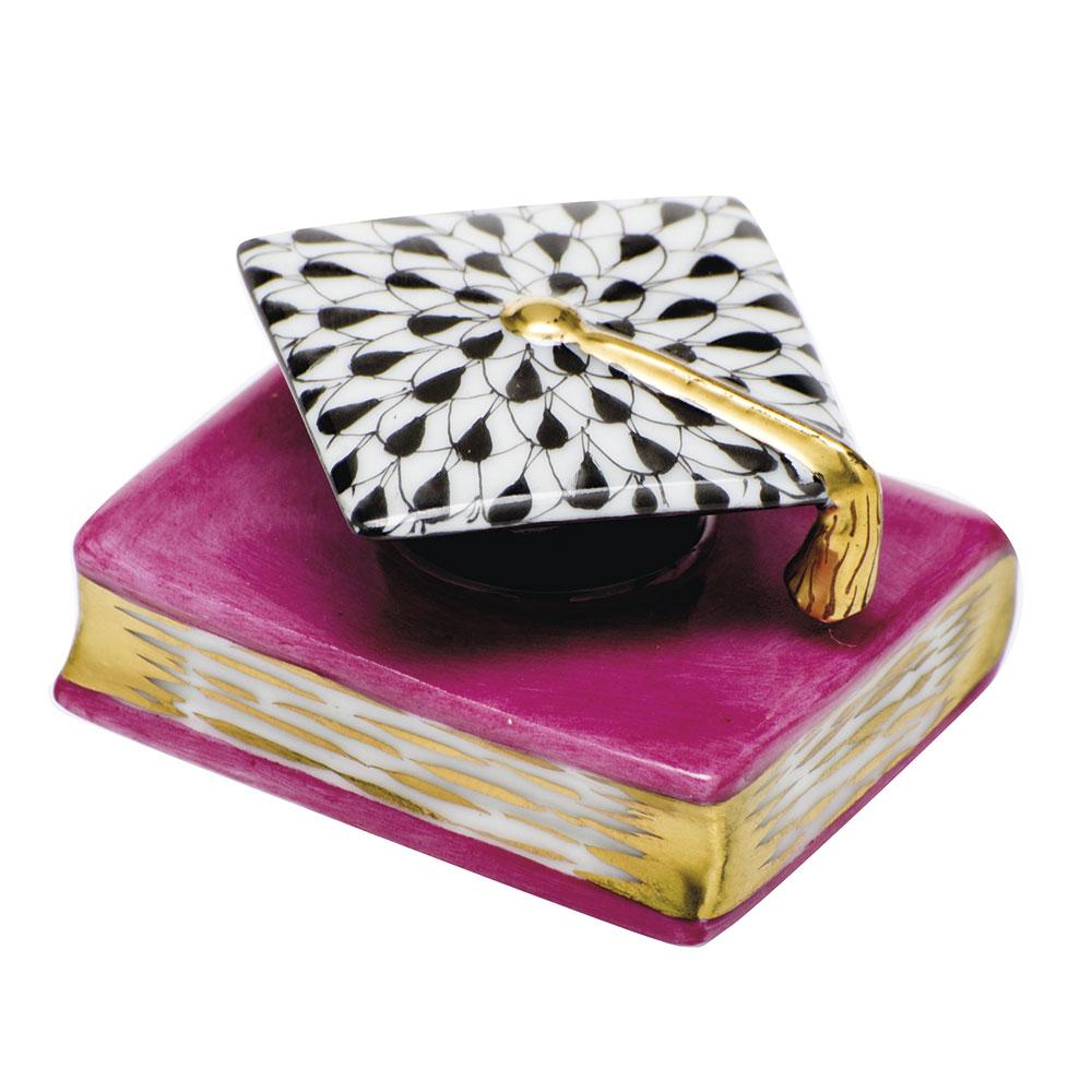 Exquisite Hand - painted Herend Porcelain Graduation Cap