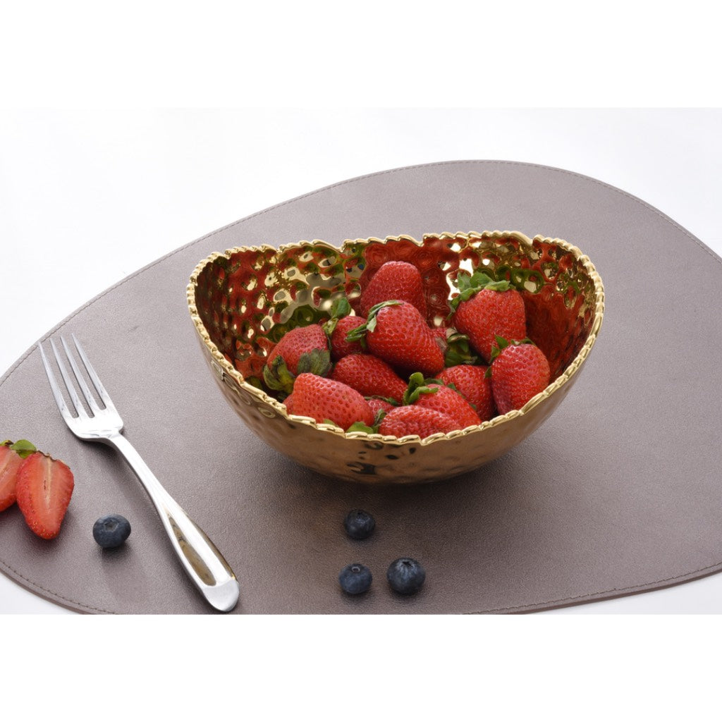 Pampa Bay Golden Millennium Medium-Sized Oval-Shaped Porcelain Serving Bowl