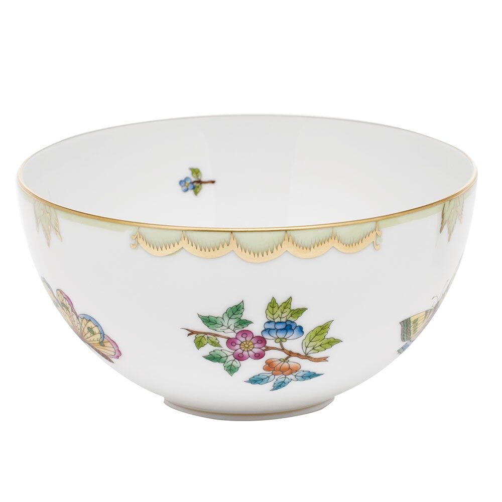 Herend Small Decorative Porcelain Bowl with Queen Victoria Pattern