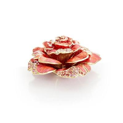 Jay Strongwater Hand - Enameled 14K Gold Rosie Rose Table Decor with Swarovski Crystals