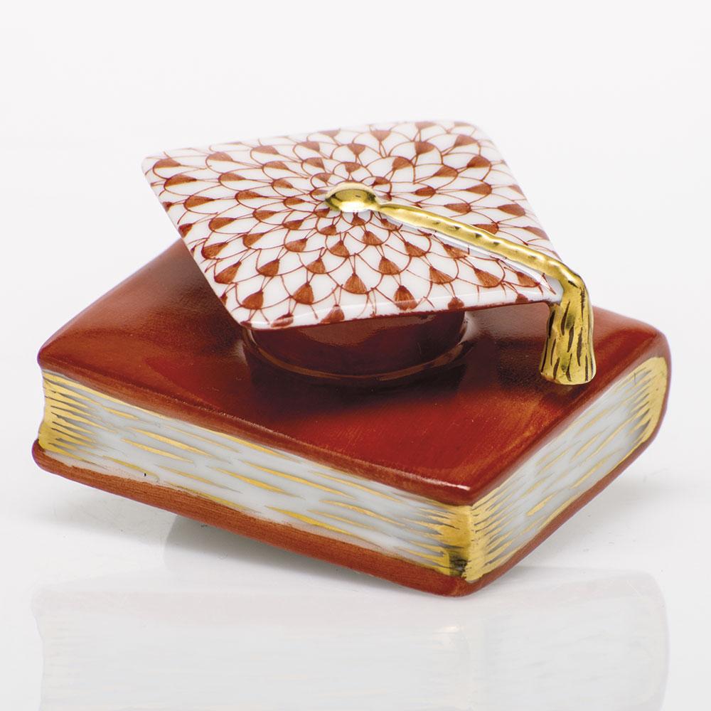 Exquisite Hand - painted Herend Porcelain Graduation Cap