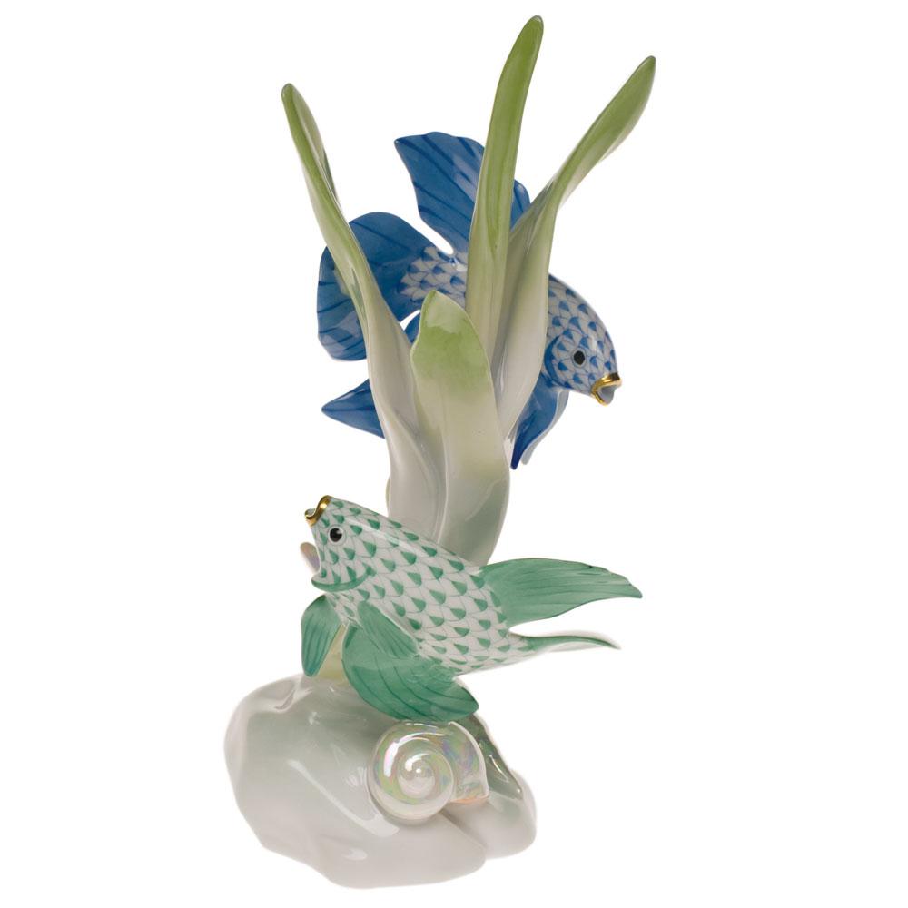 Exquisite Handmade Herend Porcelain Fish Sculpture
