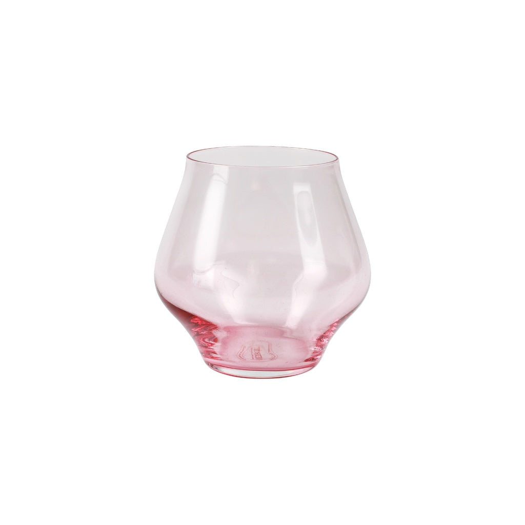 Vietri Contessa 10-Ounce Stemless Mouth-Blown Italian Wine Glass