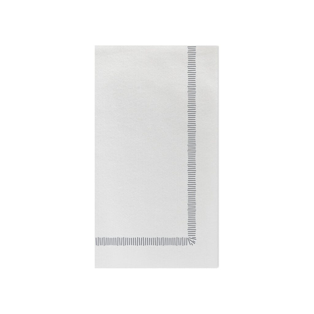 Vietri Disposable Papersoft Fringe Gray Guest Towels for Entertaining and Everyday Use