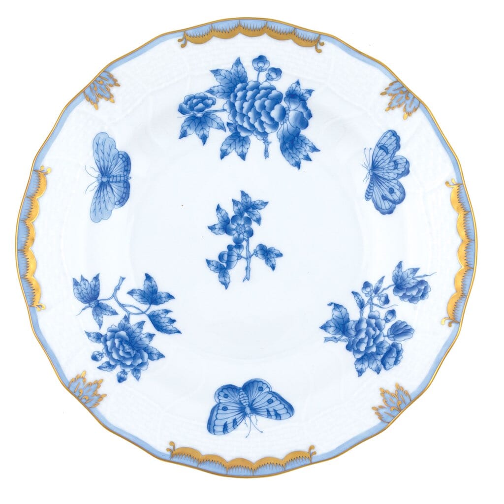 Herend Fortuna Single - Color Dessert Plate with 24K Gold Accents
