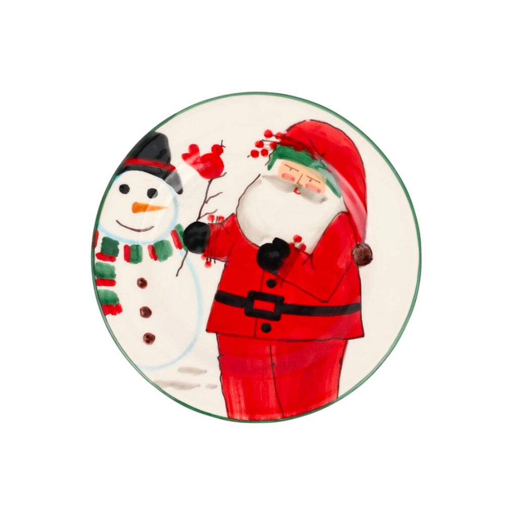 Vietri 2024 Limited Edition Old Saint Nicholas Salad Plate for Festive Dining