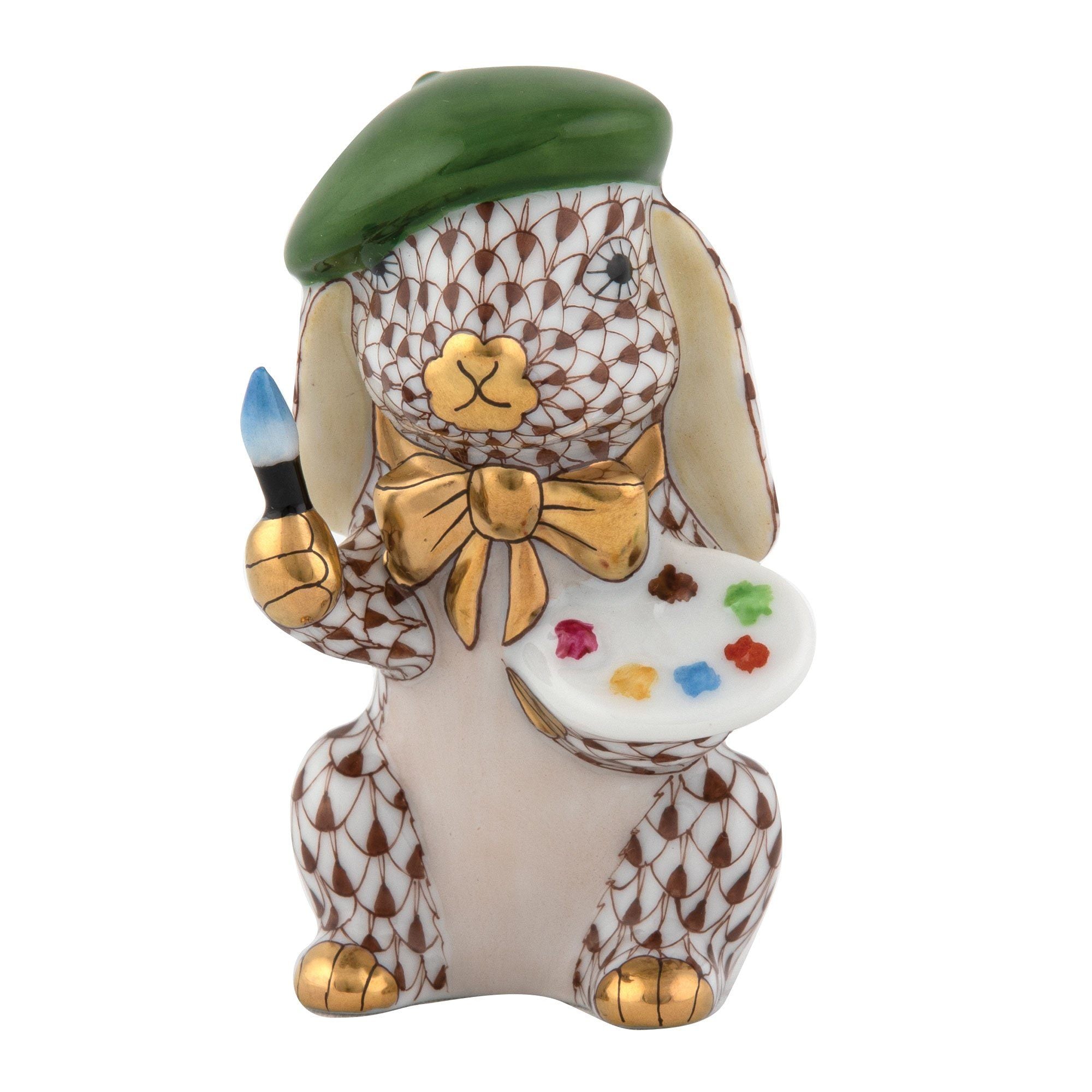 Exquisite Hand - painted Herend Bunny Figurine for Collectors
