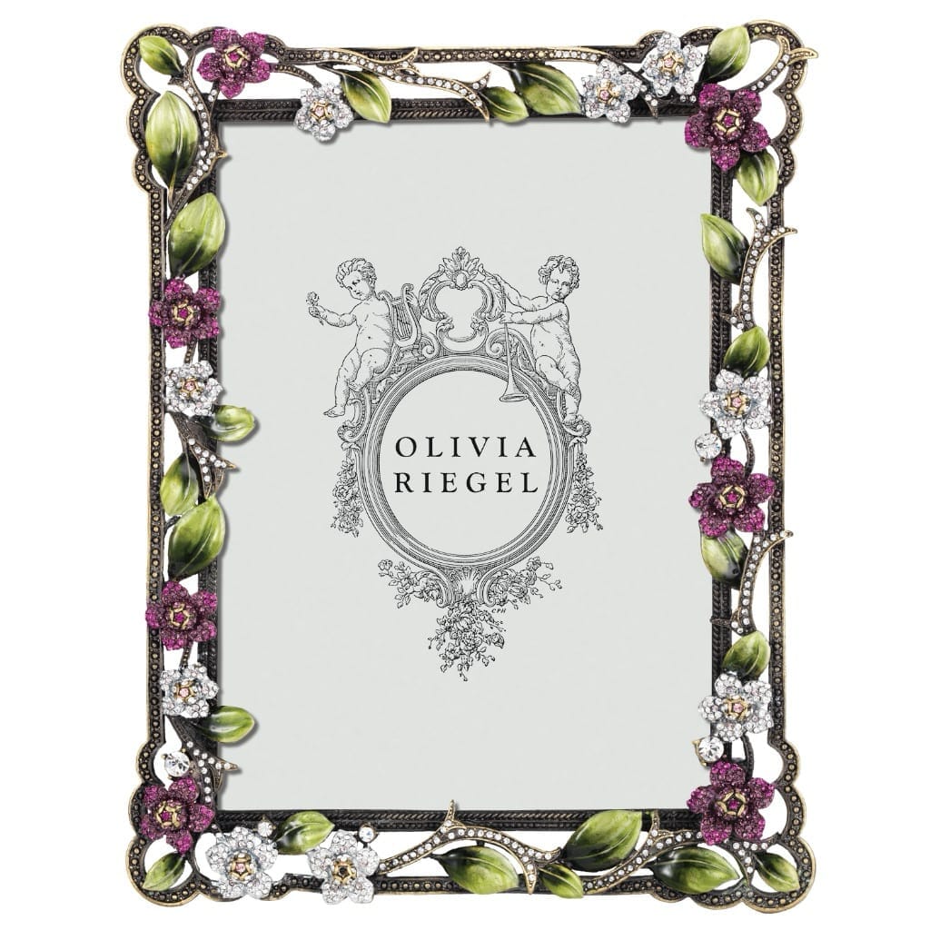 Sophie 5x7 Luxury Enameled Frame by Olivia Riegel with Swarovski Crystals