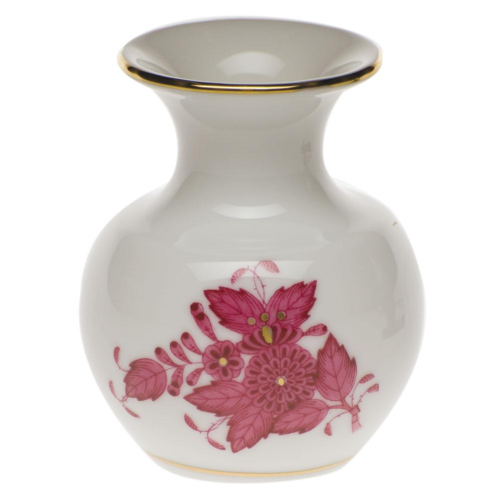 Exquisite Hand - painted Herend Medium Bud Vase with Lip