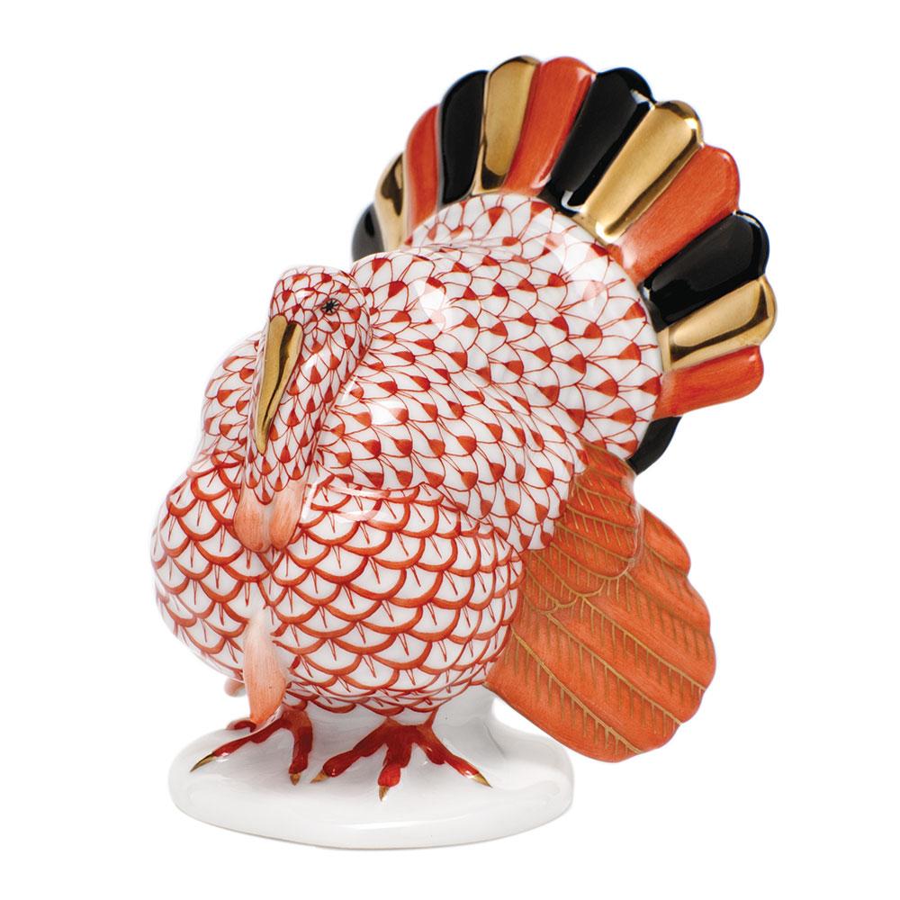 Exquisite Handmade Herend Tom Turkey Porcelain Figurine