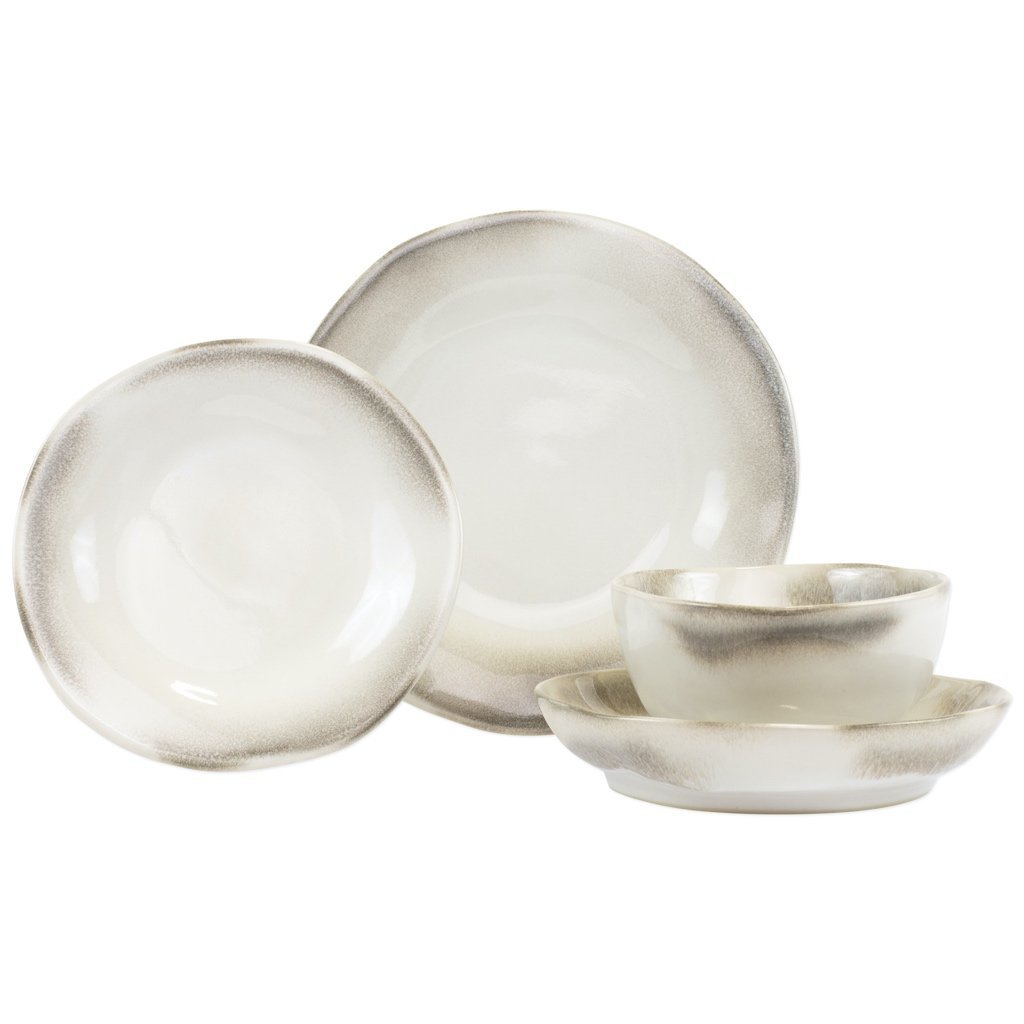 Handcrafted Vietri Aurora Ash Four - Piece Stoneware Place Setting
