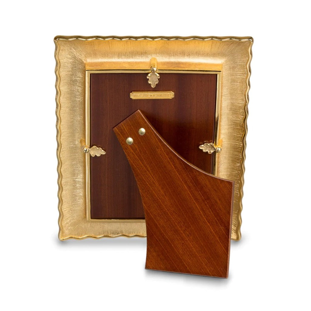 Jay Strongwater Katerina 5 x 7 Floral Frame with Ruffled Edge
