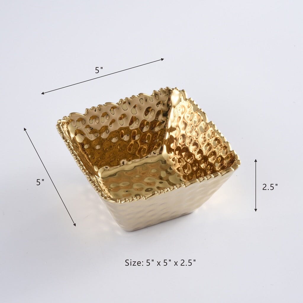 Pampa Bay High - Quality Golden Titanium - Finished Small Square Snack Bowl for Golden Millennium