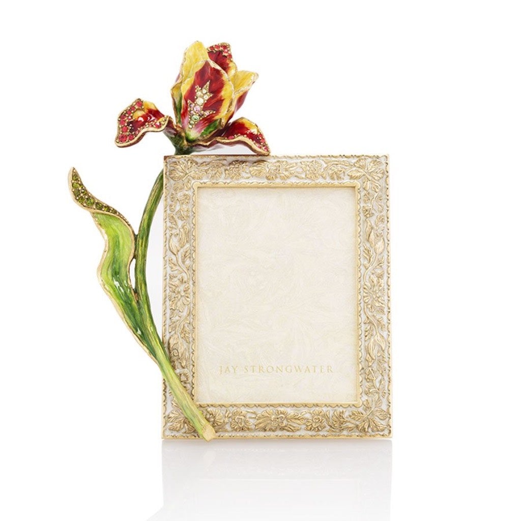 Jay Strongwater Hand - Enameled 3 x 4 Ilsa Tulip Frame with Swarovski Crystals