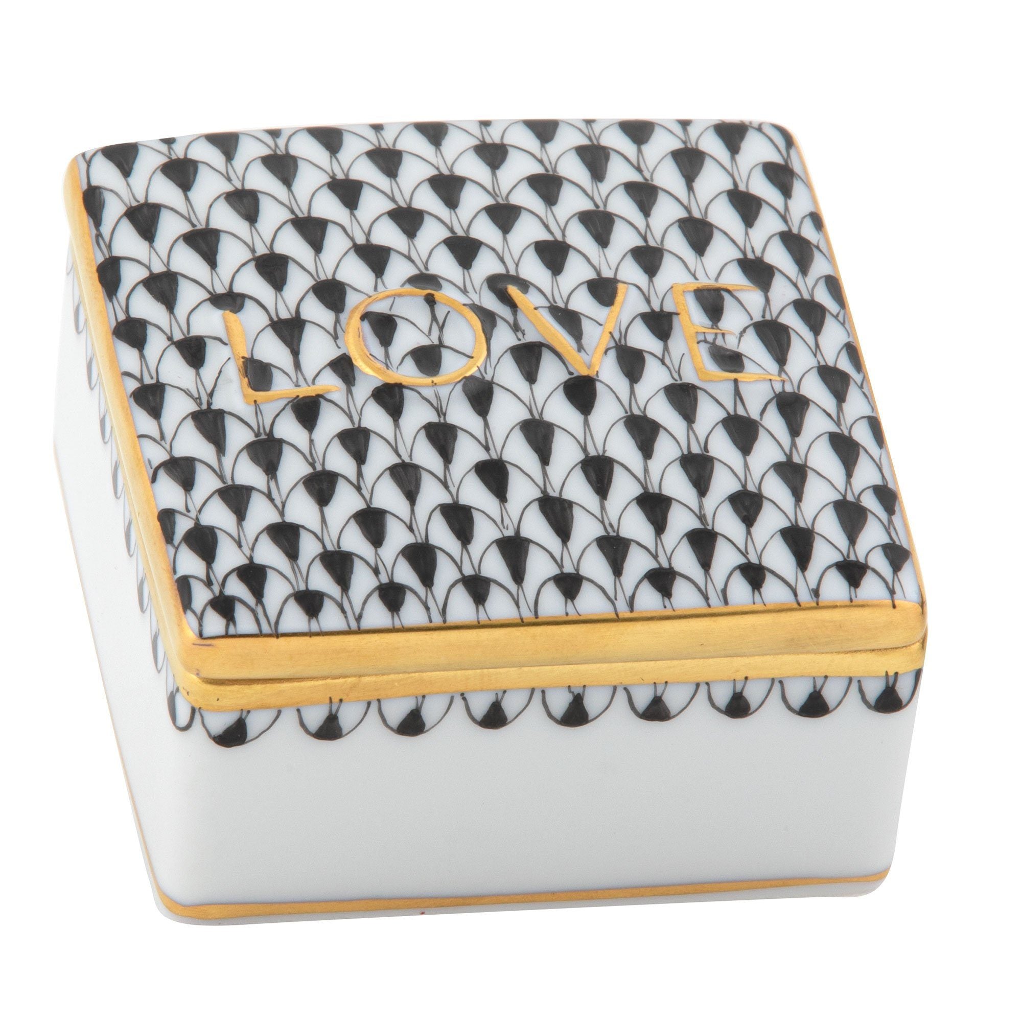 Exquisite Handmade Herend Love Box - A Fine Piece of Hand - painted Porcelain