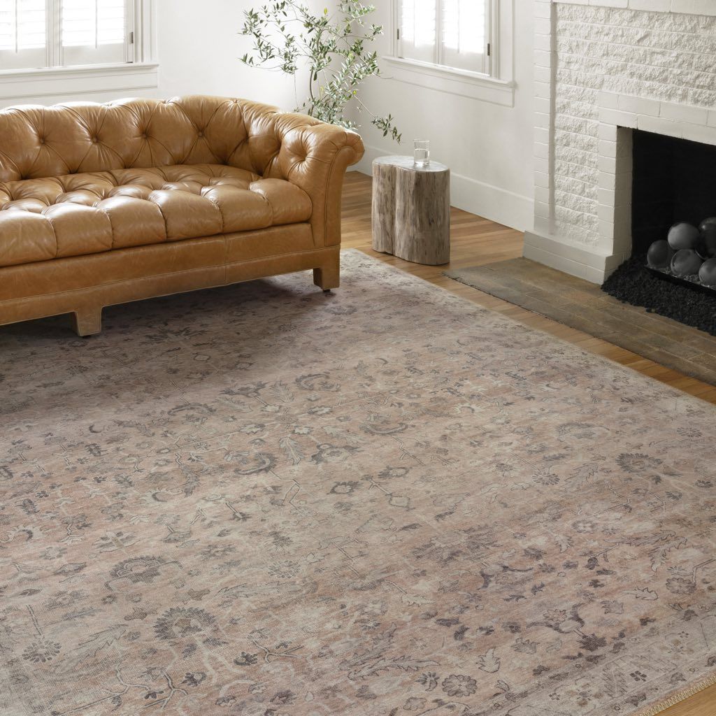 Loloi II Hathaway HTH 06 Affordable Blush/Multi Power - Loomed Area Rug
