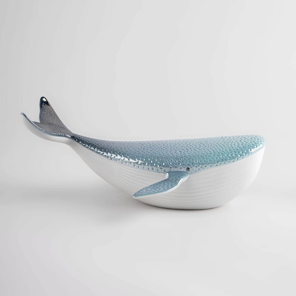 Exquisite Handmade Lladro Porcelain Little Whale Figurine from Spain