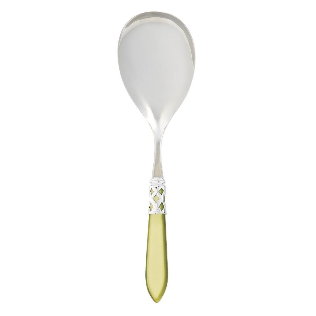Vietri Aladdin Elegant Shiny Chrome Finish Stainless Steel Serving Spoon