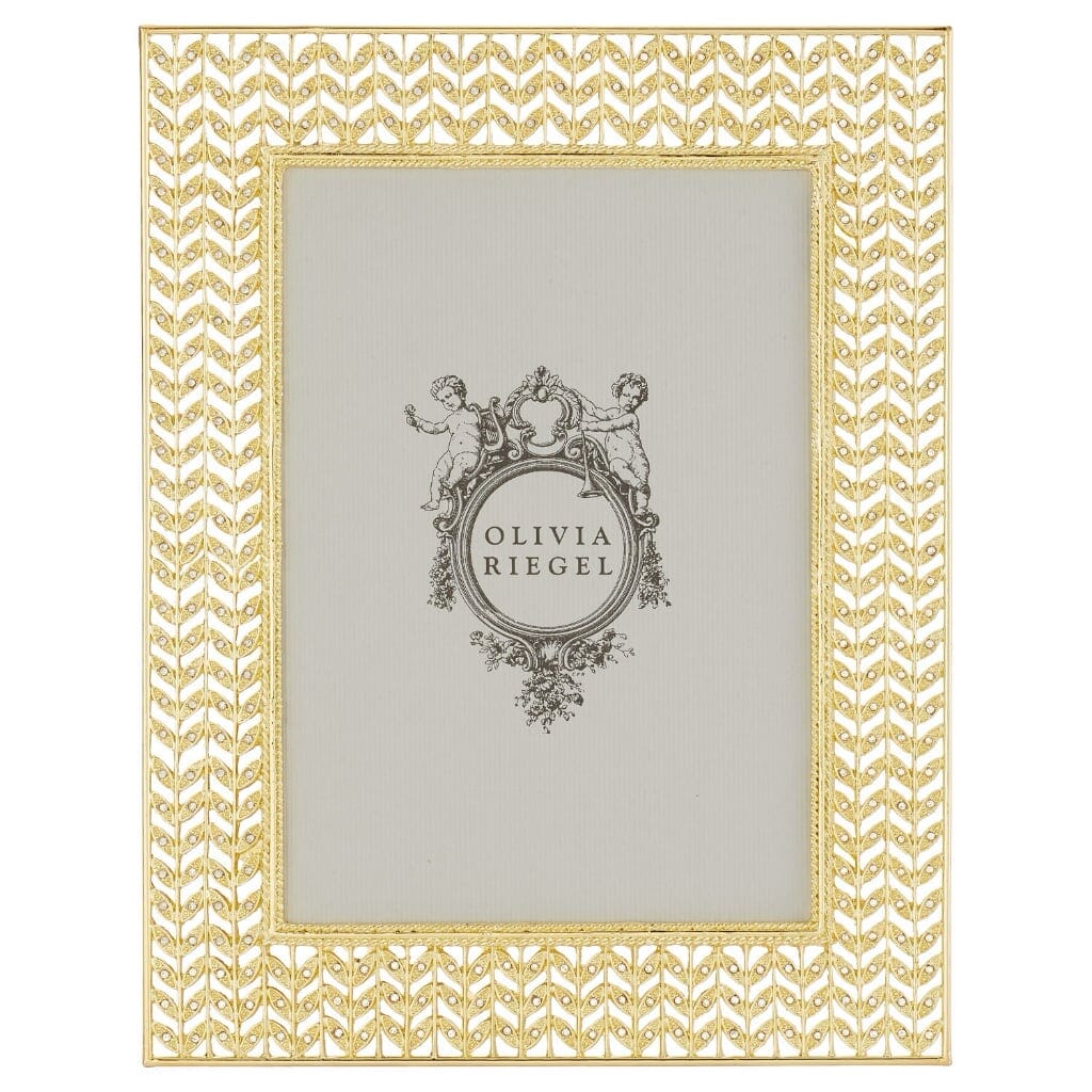 Luxurious Olivia Riegel Gold-Plated Stanton 5 x 7 Photo Frame for Elegant Display