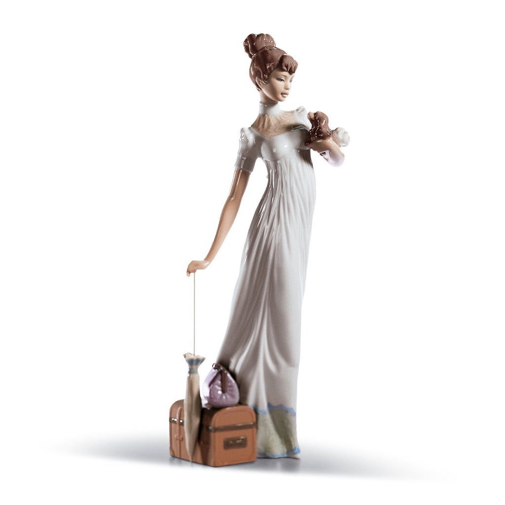 Exquisite Lladro Handmade Porcelain Figurine of Traveling Companions