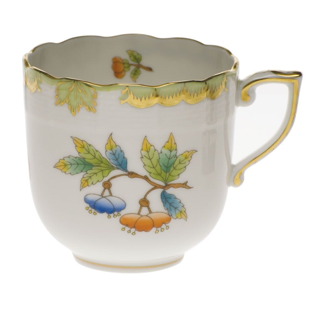 Herend Handmade Porcelain Mocha Cup with Queen Victoria Pattern