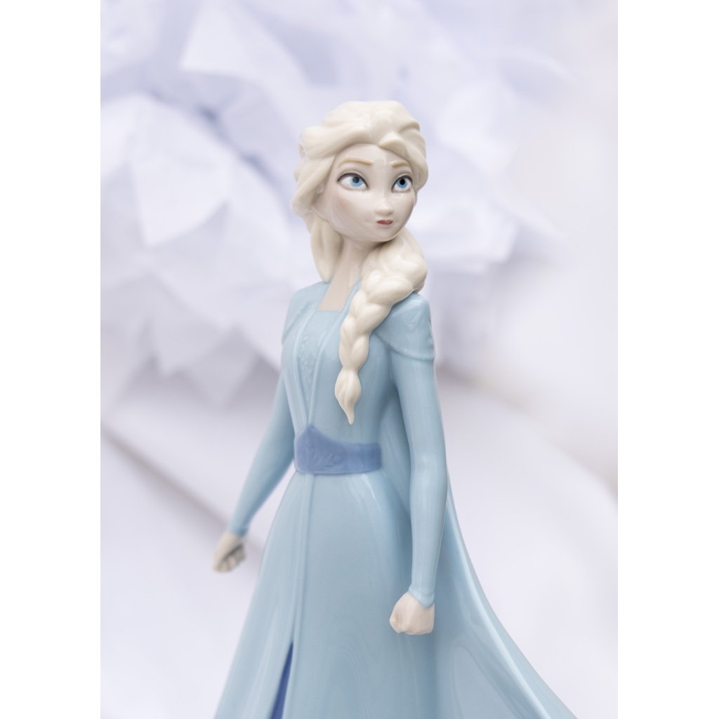 Exquisite Lladro Handmade Porcelain Figurine of Disney's Elsa from Frozen II